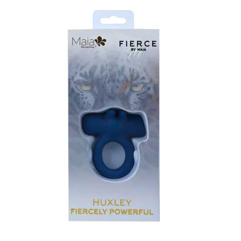 Maia HUXLEY USB Rechargeable Strong Vibrating Cock Ring Blue Maia Toys