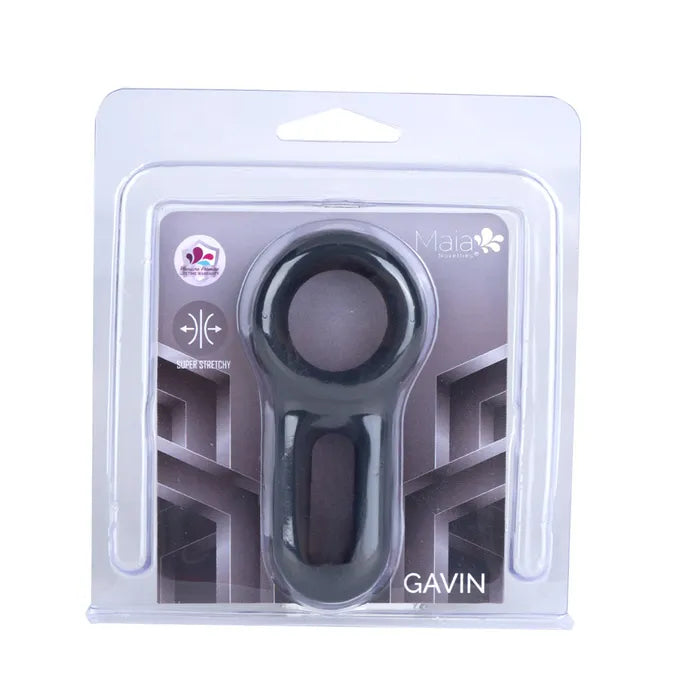 Maia GAVIN Cock & Balls Ring Black Maia Toys