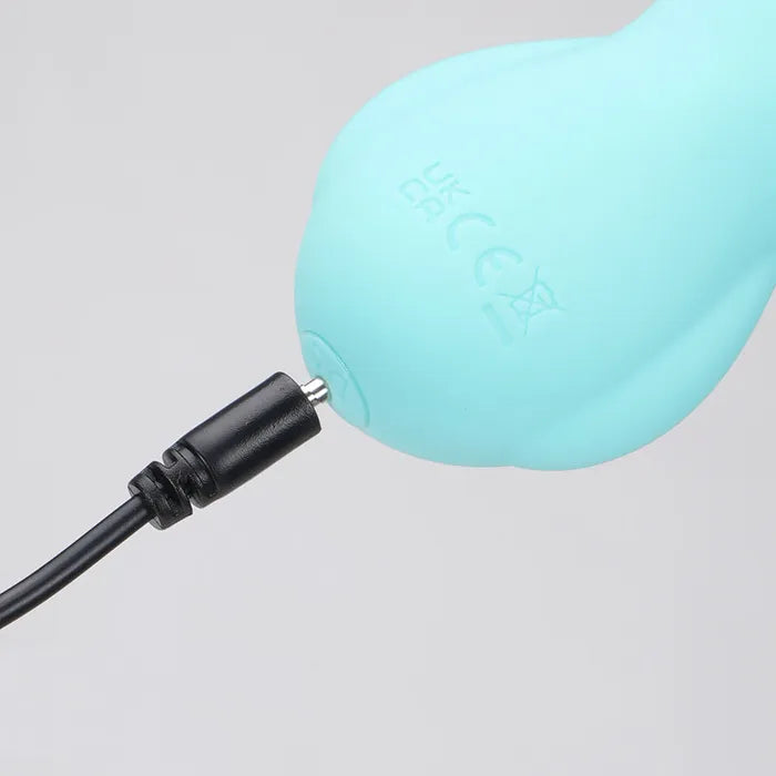Maia BRI USB Rechargeable Vibrating Bunny Bullet Vibrator  9cm Teal Maia Toys