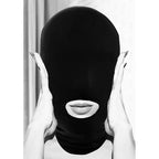 Shots Toys OUCH! Black & White Submission Mask Black Hood Mask Shots Toys