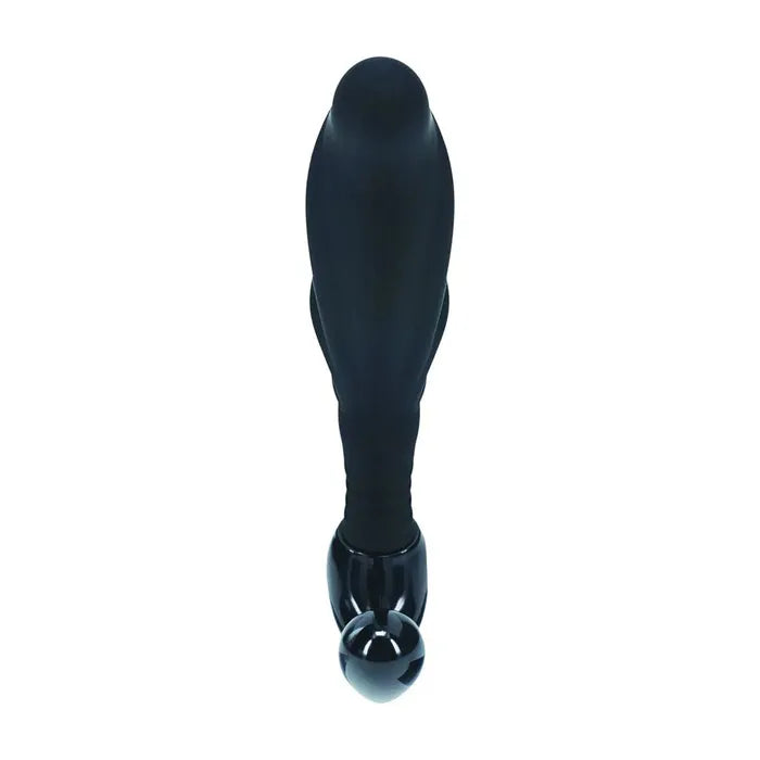 Shots Toys LEVELZ Rippled With Hard Loop Prostate Massager Medium Black Shots Toys