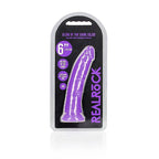 Shots Toys REALROCK Slim Glow In The Dark Dong 6 Inch Purple Shots Toys