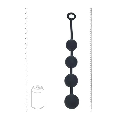 Shots Toys LEVELZ Round Anal Balls Beads Black Shots Toys