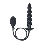 Shots Toys LEVELZ Beaded Inflatable Anal Plug Black Shots Toys