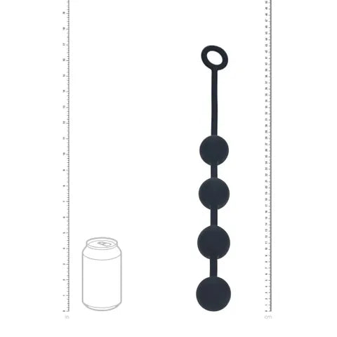 Shots Toys LEVELZ Round Silicone Anal Balls Beads 40mm Black Large Secondary image