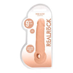 Shots Toys REALROCK Realistic Penis Extender Sleeve With Rings 9 Inch Flesh Shots Toys