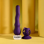 Playboy Pleasure WIGGLE IT USB Rechargeable Wiggling Vibrator Purple 23.9cm Playboy Pleasure