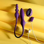 Playboy Pleasure THIS & THAT USB Rechargeable Flexible Dual Ended Vibrator Purple 60cm Playboy Pleasure