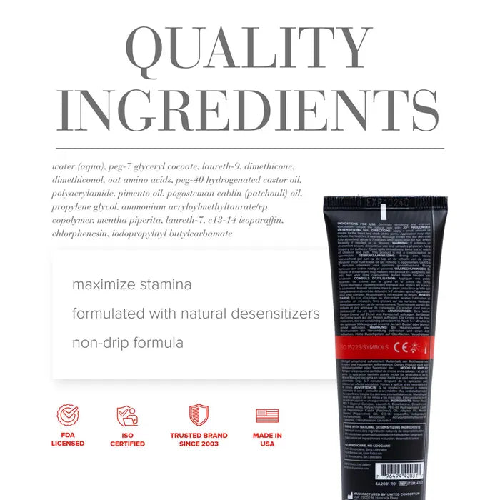 JO Prolonger Penis Desensitising Gel 60ml Tube Secondary image