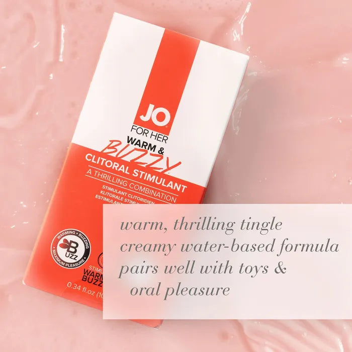 JO Warm & Buzzy Warming Clitoral Stimulation Gel 10ml Tube JO