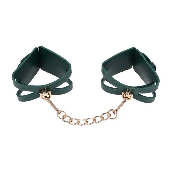Sportsheets Sex & Mischief Indica Cutout Cuffs Restraints Green / Gold Sportsheets Main image