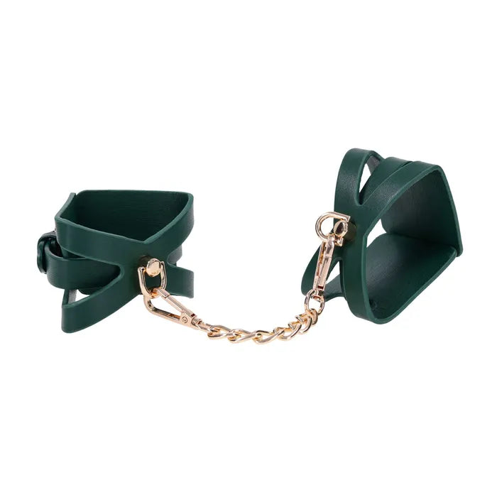 Sportsheets Sex & Mischief Indica Cutout Cuffs Restraints Green / Gold Secondary image
