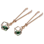 Sportsheets Sex & Mischief Indica Crystal Nipple Clips With Emerald Gems Sportsheets