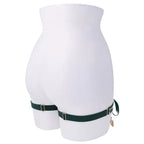 Sportsheets Sex & Mischief Indica Laced Up Garters Set Of 2 Green / Gold Sportsheets