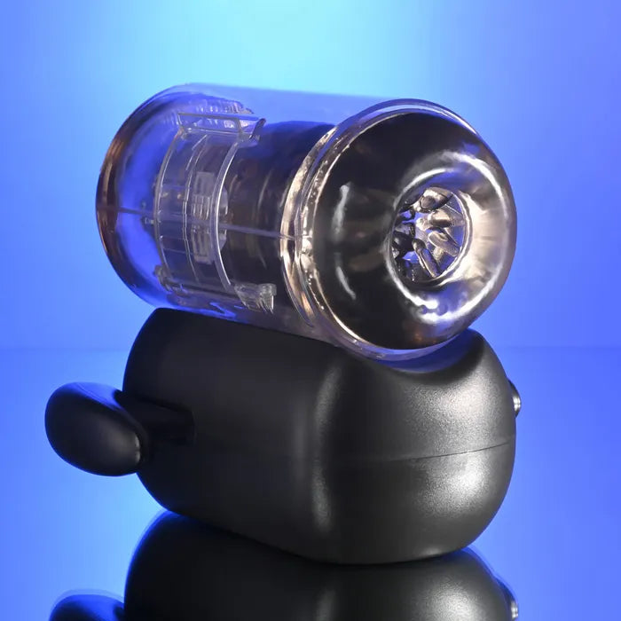 Zero Tolerance HOLD ME TIGHT USB Rechargeable Vibrating Auto Stroker With Phone Holder Black Secondary image