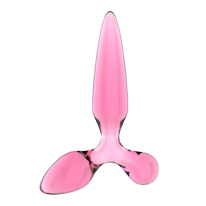 Satisfyer Triple Crystal 2 Pink Glass 3 In1 Butt Plug Satisfyer