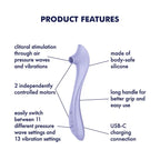 Satisfyer Easy Lover USB C Rechargeable Air Pulse Clitoral Stimulator Purple Satisfyer