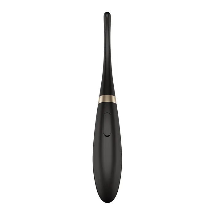 Satisfyer Tip Tease Black USB Rechargeable Vibrator With Twirling Tip Satisfyer