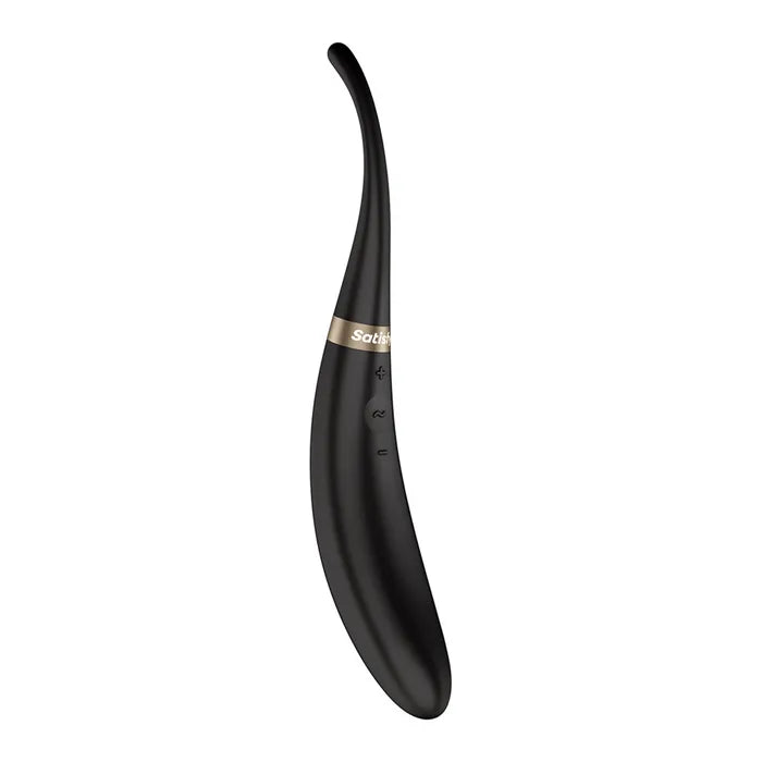 Satisfyer Tip Tease Black USB Rechargeable Vibrator With Twirling Tip Satisfyer