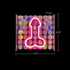 Little Genie Glitterati Neon Pink Penis Sign Little Genie