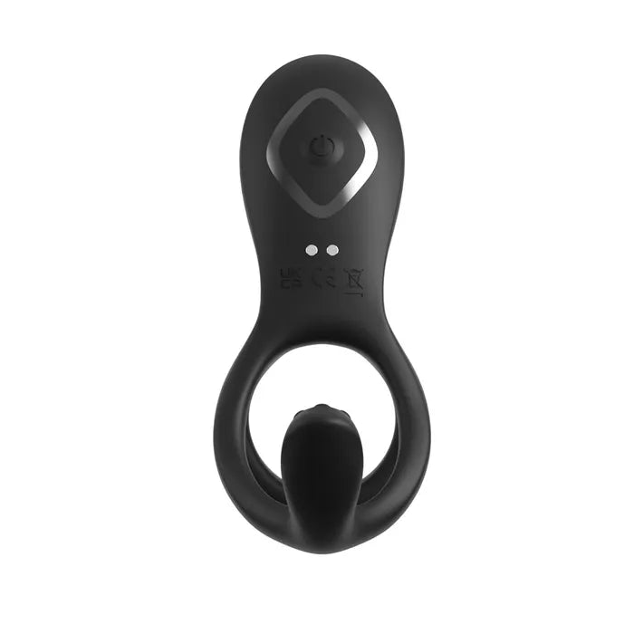 Pipedream Fantasy C Ringz Ultimate Couples Cage Max USB Rechargeable Vibrating Cock Ring Cage Black Pipedream