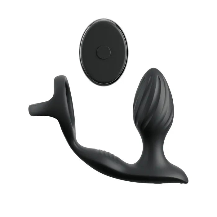 Pipedream Anal Fantasy Elite Ass Gasm Gyro Milk Pro USB Rechargeable Gyrating Butt Plug With Cock Ring Black Pipedream Main image
