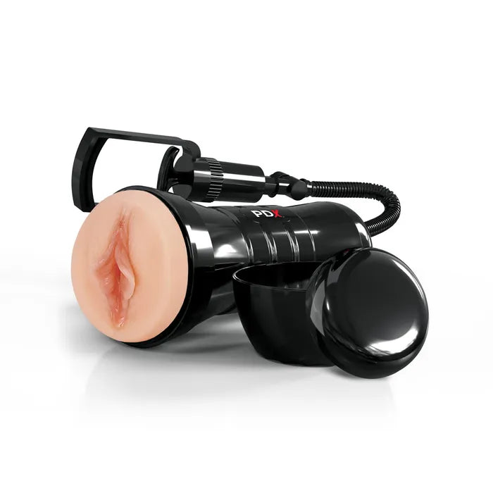 Pipedream PDX Wet Pussies Super Sucker XXL Vagina Stroker With Suction Pump Flesh Pipedream
