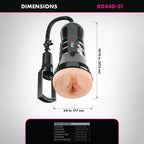 Pipedream PDX Wet Pussies Super Sucker XXL Vagina Stroker With Suction Pump Flesh Pipedream