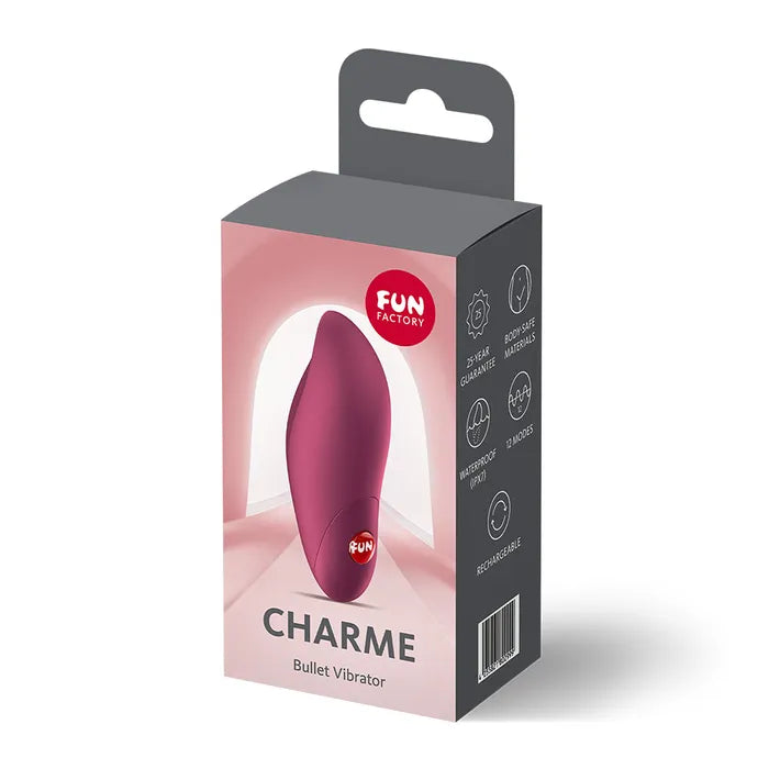 Fun Factory CHARME USB C Rechargeable Stimulator Wine Red Fun Factory