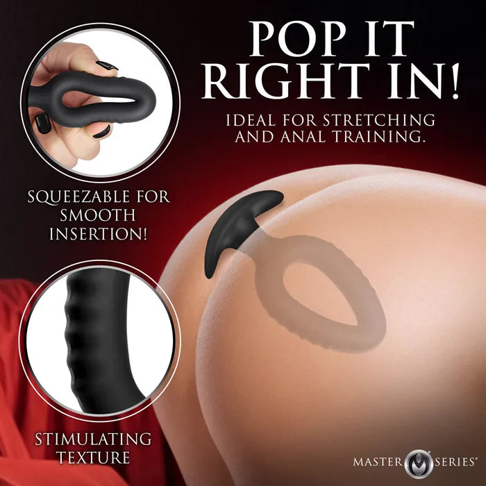 XR Brands Master Series Pop Plugs Anal Plug Trainer Set Of 3 Sizes Black XR Brands