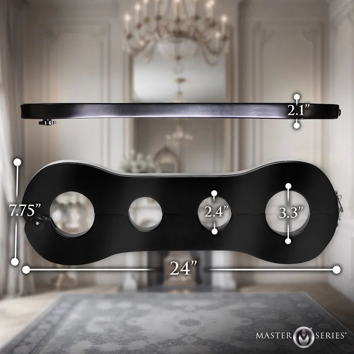 XR Brands Master Series Trapped Wrist & Ankle Stocks Secondary image