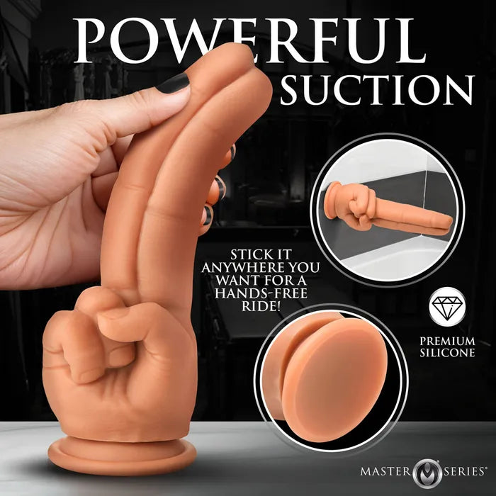 XR Brands Master Series The Pleaser Double Finger Dildo 23.6cm Flesh XR Brands