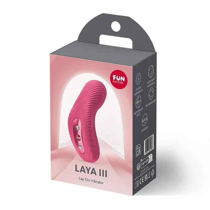 Fun Factory LAYA III USB C Rechargeable Stimulator Raspberry Fun Factory