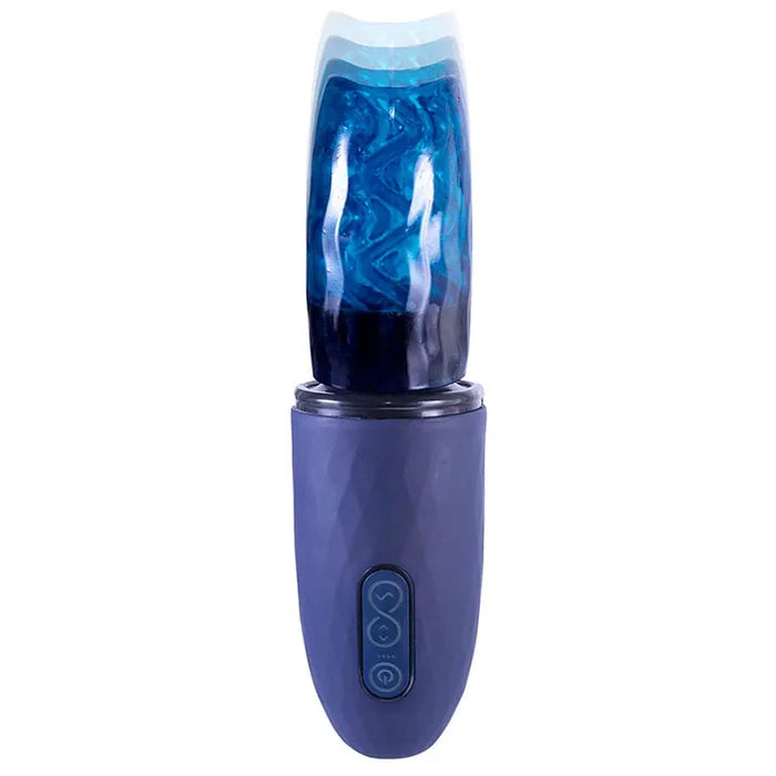 Adam & Eve ADAMS MAGNA MISSILE USB Rechargeable Thrusting & Spinning Auto Stroker Blue Secondary image