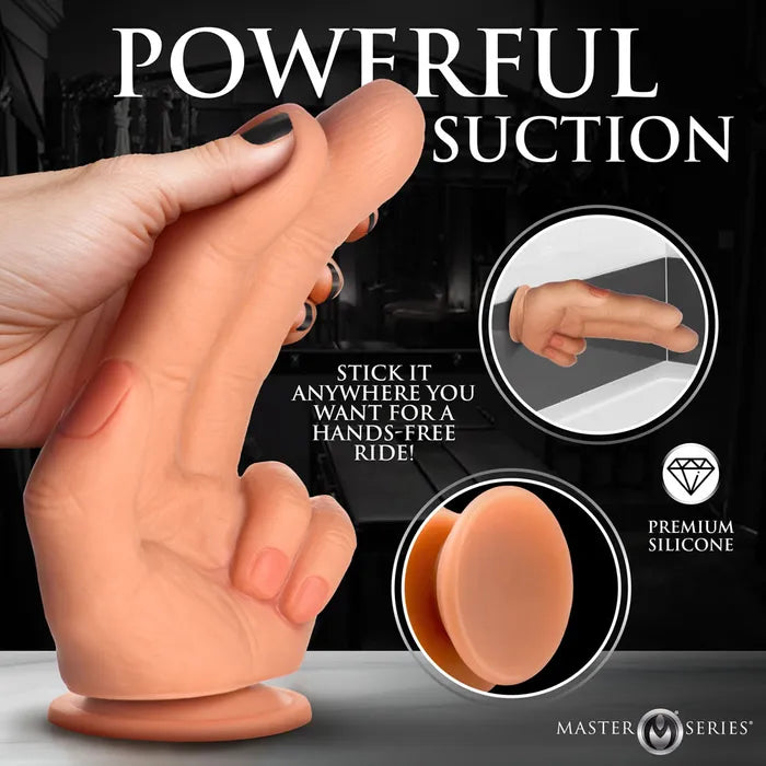 XR Brands Master Series The Shocker Finger Dildo 20.8cm Flesh Secondary image