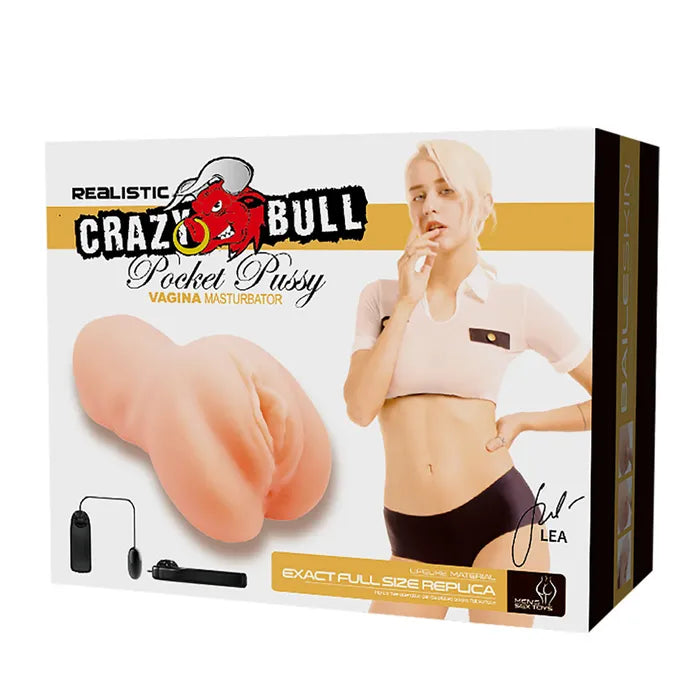 CRAZY BULL LEA Vibrating Vagina Stroker Flesh Vibrating Vagina Stroker Crazy Bull