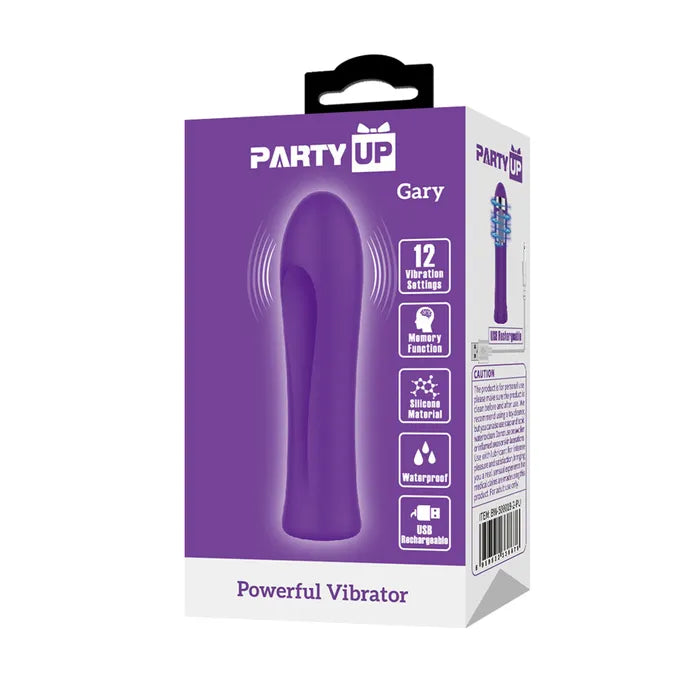 Party Up GARY USB Rechargeable Bullet Vibrator 10.2cm Purple Party Up