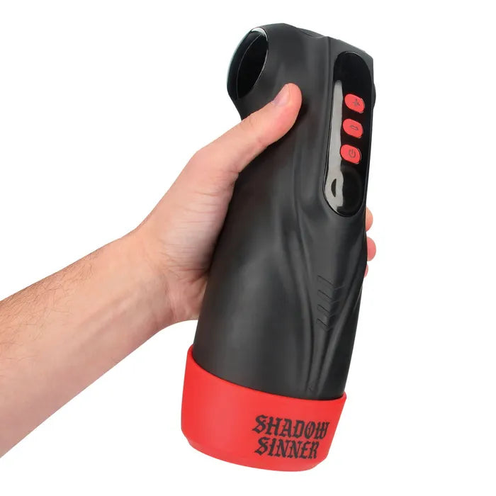 Shots Toys MASTURS Raven USB Rechargeable Vibrating & Sucking Auto Stroker With Augmented Reality Shots Toys