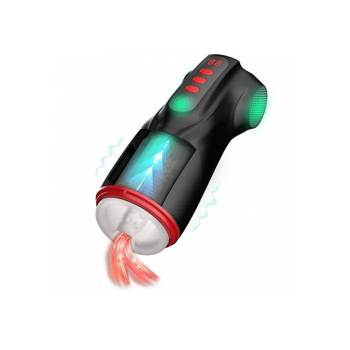 Shots Toys MASTURS Raven USB Rechargeable Vibrating & Sucking Auto Stroker With Augmented Reality Shots Toys Main image