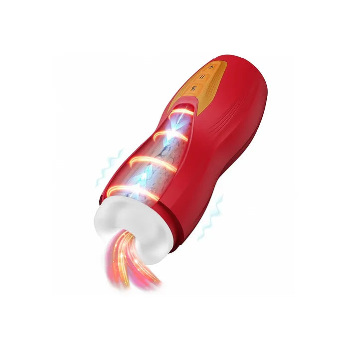 Shots Toys MASTURS Solara USB Rechargeable Vibrating Thrusting & Heating Auto Stroker With Augmented Reality Shots Toys Main image