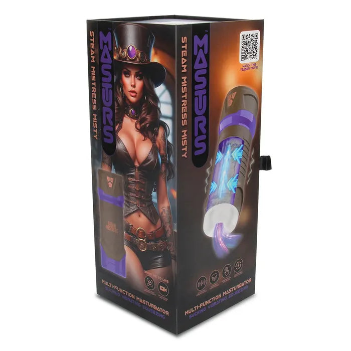 Shots Toys MASTURS Misty USB Rechargeable Sucking Vibrating & Squeezing Auto Stroker With Augmented Reality Shots Toys