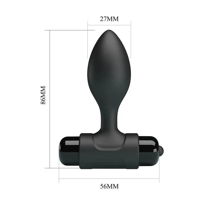 Party Up KEN Vibrating Butt Plug Black Vibrating Butt Plug 8.6cm Party Up