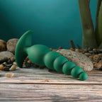 Gender X THE RATTLER USB Rechargeable Vibrating & Twirling Anal Plug Green 17 cm Gender X