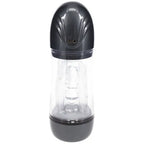 Shots toys PUMPED SonicPull USB Rechargeable Sucking & Vibrating Automatic Masturbator Gunmetal Grey / Clear Shots Toys