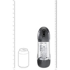 Shots toys PUMPED SonicPull USB Rechargeable Sucking & Vibrating Automatic Masturbator Gunmetal Grey / Clear Shots Toys