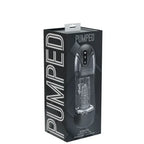 Shots toys PUMPED SonicPull USB Rechargeable Sucking & Vibrating Automatic Masturbator Gunmetal Grey / Clear Shots Toys