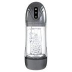 Shots toys PUMPED SonicPull USB Rechargeable Sucking & Vibrating Automatic Masturbator Gunmetal Grey / Clear Shots Toys