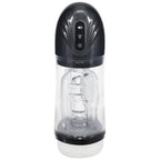 Shots toys PUMPED SonicPull USB Rechargeable Sucking & Vibrating Automatic Masturbator Gunmetal Grey / Clear Shots Toys
