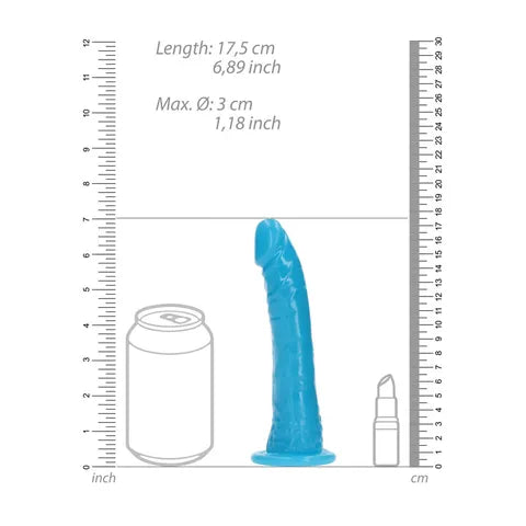 Shots Toys REALROCK Slim Glow In The Dark Neon Dildo 15.5cm Shots Toys