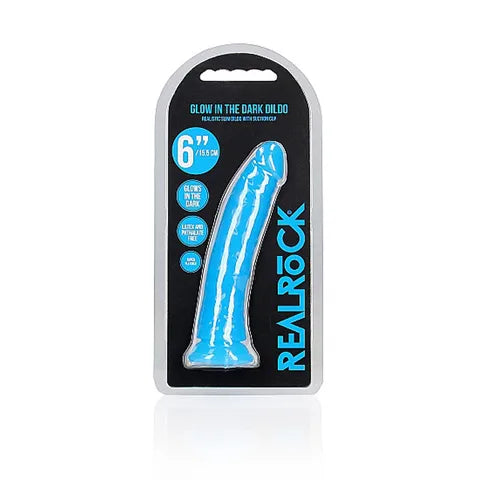 Shots Toys REALROCK Slim Glow In The Dark Neon Dildo 15.5cm Shots Toys